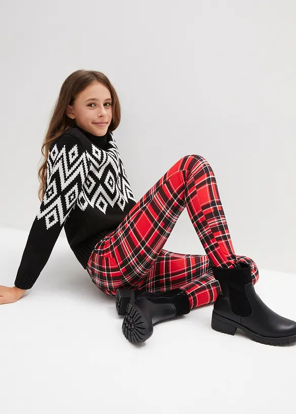 Leggings termici a quadri, bonprix