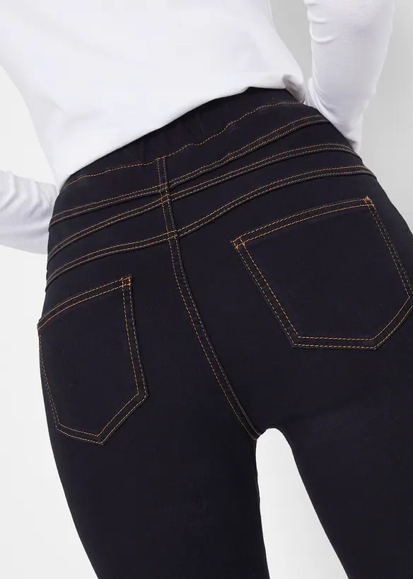 Jeggings termici elasticizzati e leggeri a vita alta con cinta comoda, bonprix