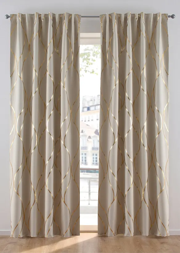 Tenda semioscurante in fantasia lucida (pacco da 1), bonprix