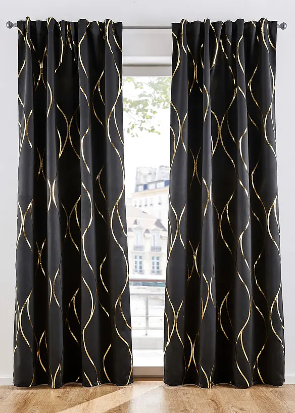 Tenda semioscurante in fantasia lucida (pacco da 1), bonprix