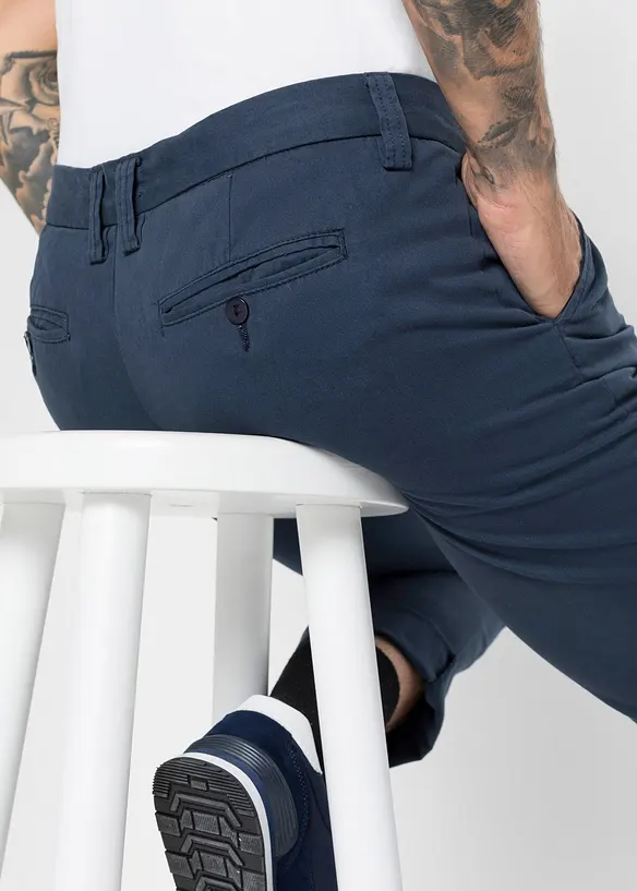 Pantaloni chino in puro cotone regular fit, straight, bonprix