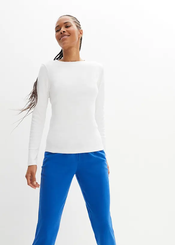 Maglia a maniche lunghe in puro cotone biologico, bonprix