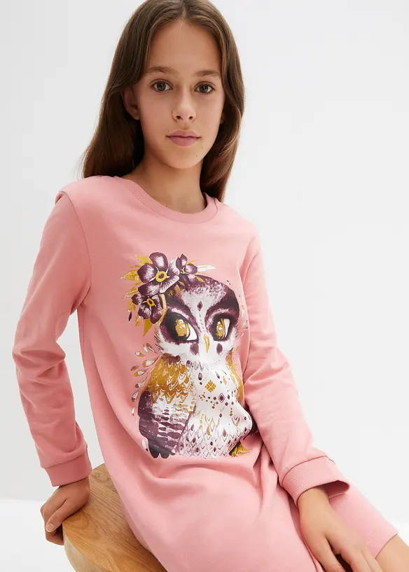 Abito in felpa di puro cotone, bonprix