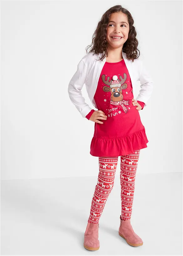 Maglia a maniche lunghe e leggings in puro cotone biologico (set 2 pezzi), bonprix