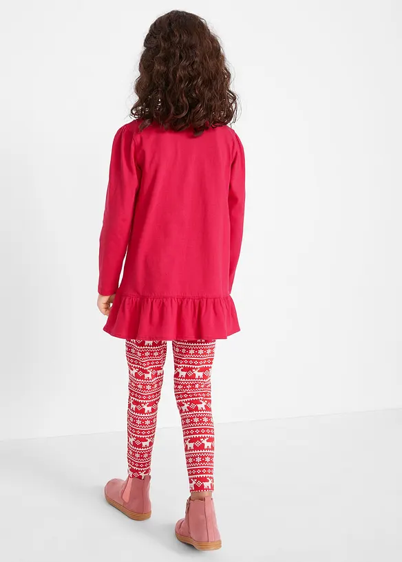 Maglia a maniche lunghe e leggings in puro cotone biologico (set 2 pezzi), bonprix