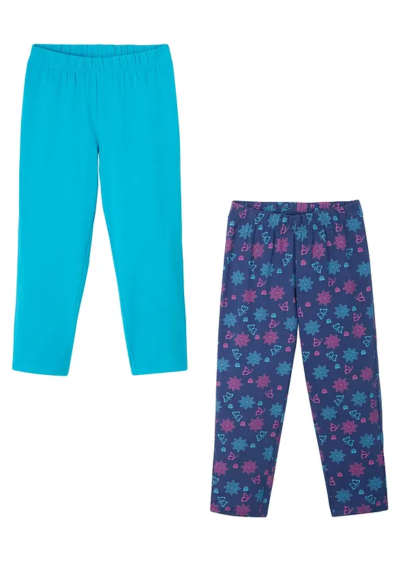 Leggings a pinocchietto con cotone biologico (pacco da 2), bonprix