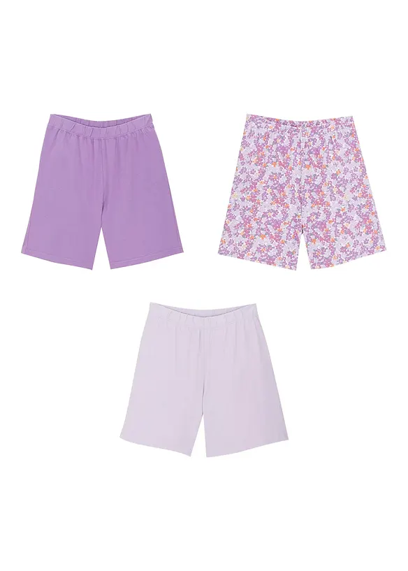 Shorts in jersey di puro cotone biologico (pacco da 3), bonprix