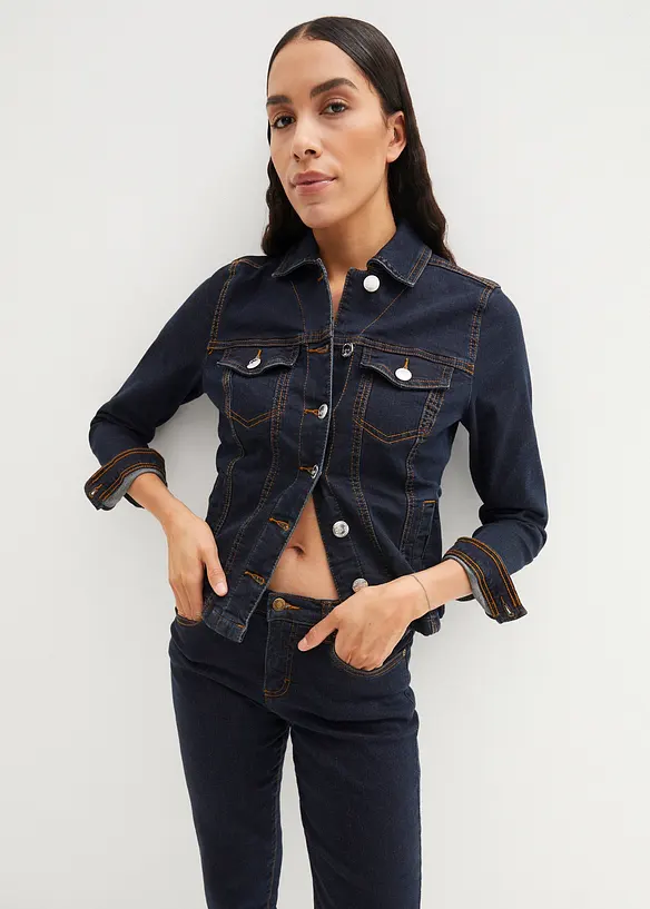 Mom jeans lunghi, vita media, bonprix