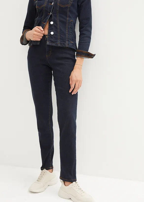 Mom jeans lunghi, vita media, bonprix