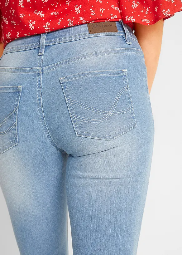 Jeans capri elasticizzati comfort (pacco da 2), bonprix