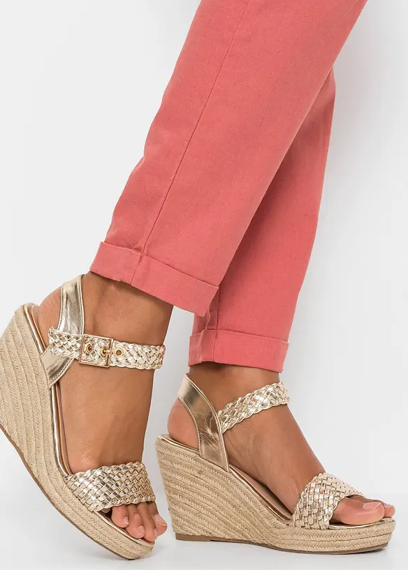Pantaloni in misto lino, bonprix