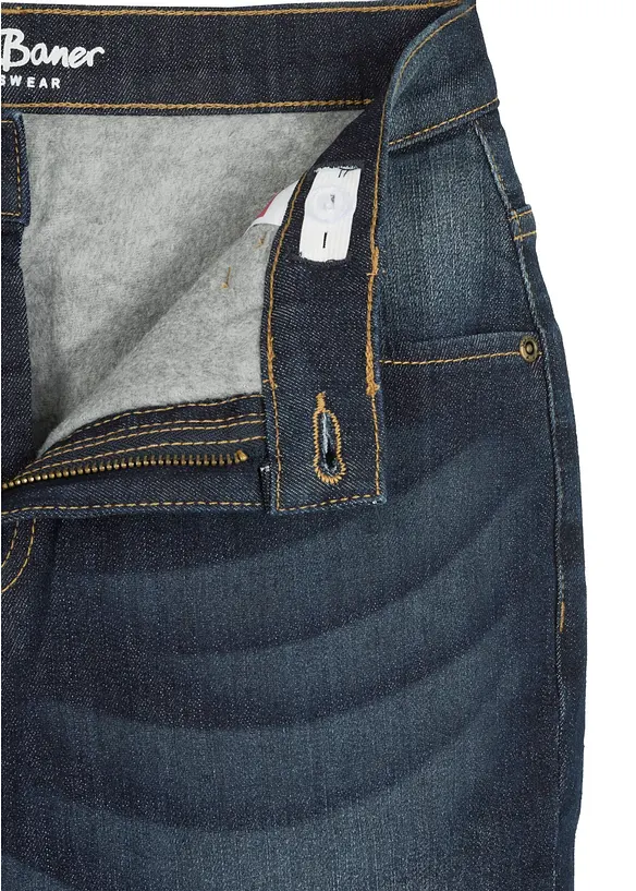 Jeans termici con fodera in pile slim fit, straight, bonprix