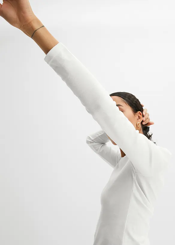 Maglia a maniche lunghe in puro cotone biologico, bonprix