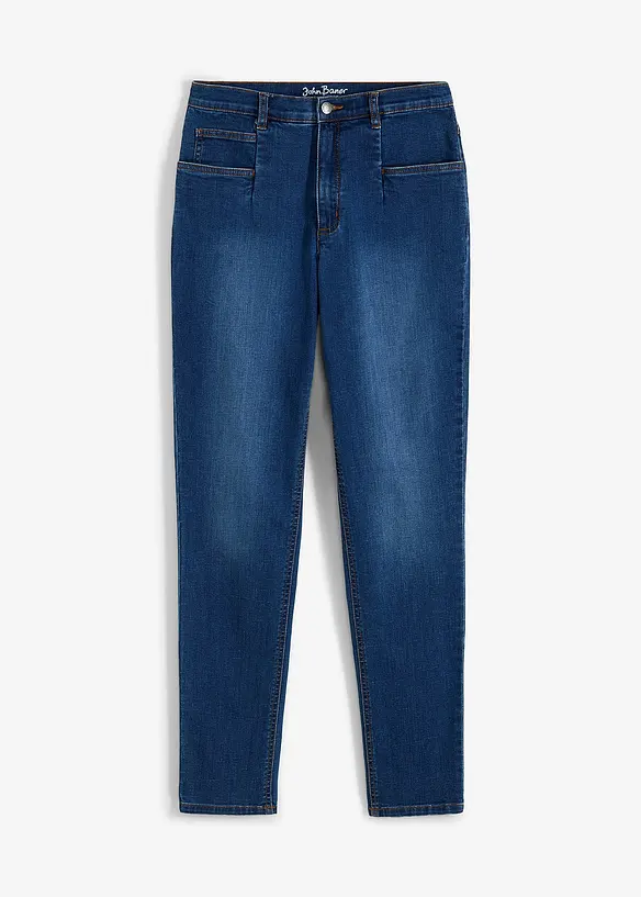 Mom jeans elasticizzati, vita alta, bonprix