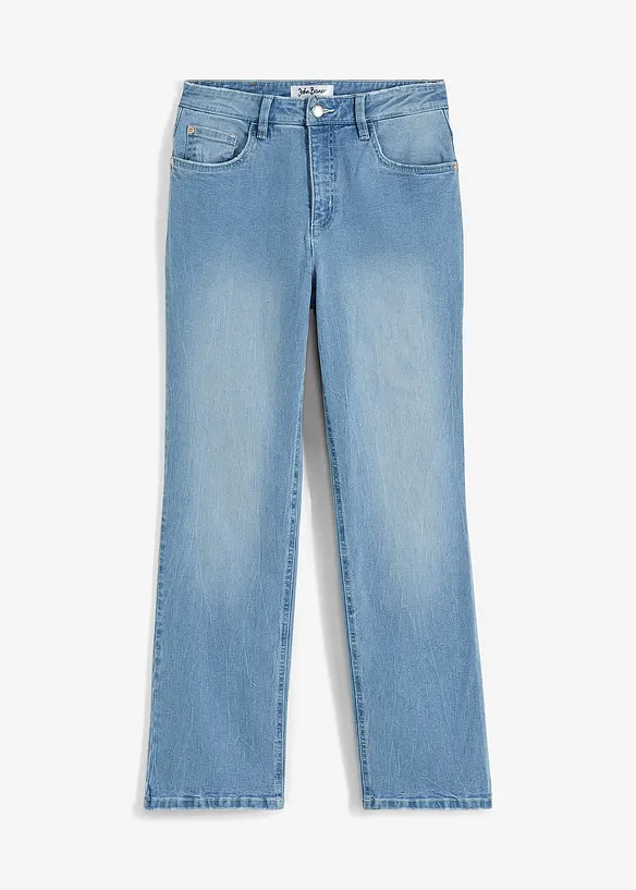 Jeans elasticizzati straight, vita alta, bonprix