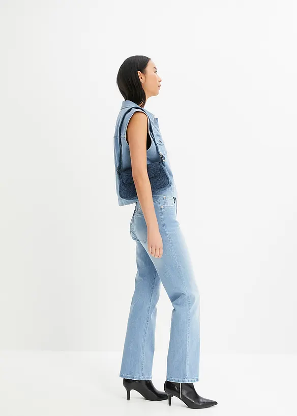 Jeans elasticizzati straight, vita alta, bonprix