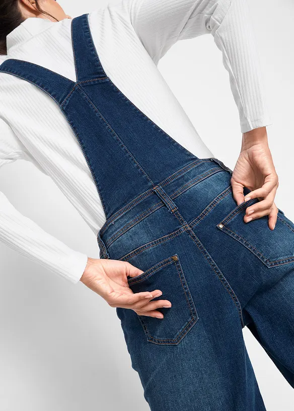 Salopette di jeans boyfriend fit, bonprix