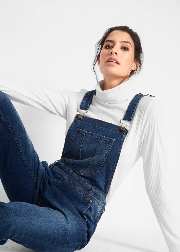 Salopette di jeans boyfriend fit, bonprix