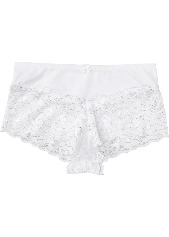 Culotte a vita alta con pizzo, bonprix
