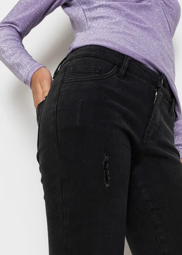 Jeans skinny elasticizzati, vita media, bonprix