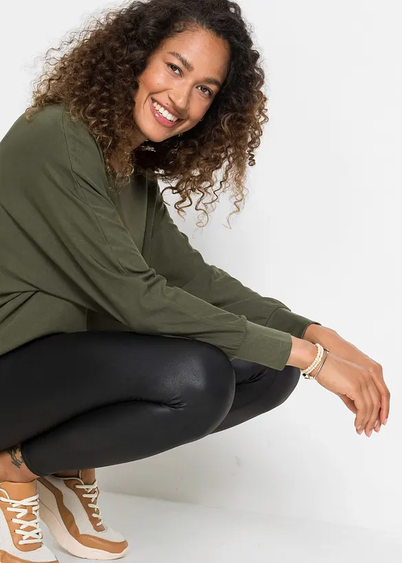Maglia lunga con top in misto viscosa, bonprix