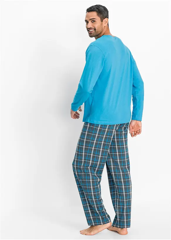 Pigiama a maniche lunghe in puro cotone, bonprix