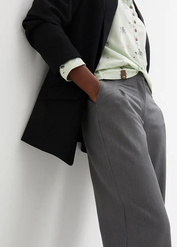 Pantaloni con pinces, vita alta e cinta comoda, bonprix