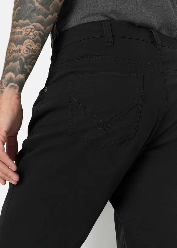 Pantaloni regular fit in twill di puro cotone, straight, bonprix