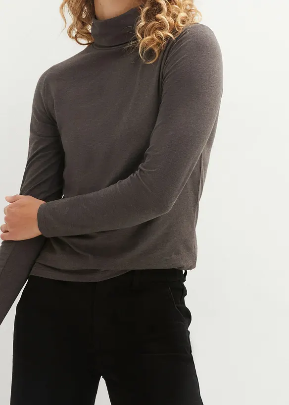 Maglia a maniche lunghe con puro cotone biologico (pacco da 2), bonprix