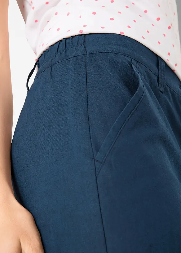 Pantaloni in tessuto misto lino e cotone, bonprix