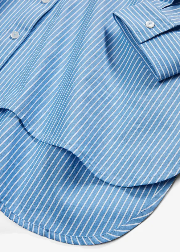 Blusa lunga con maniche arrotolabili, bonprix