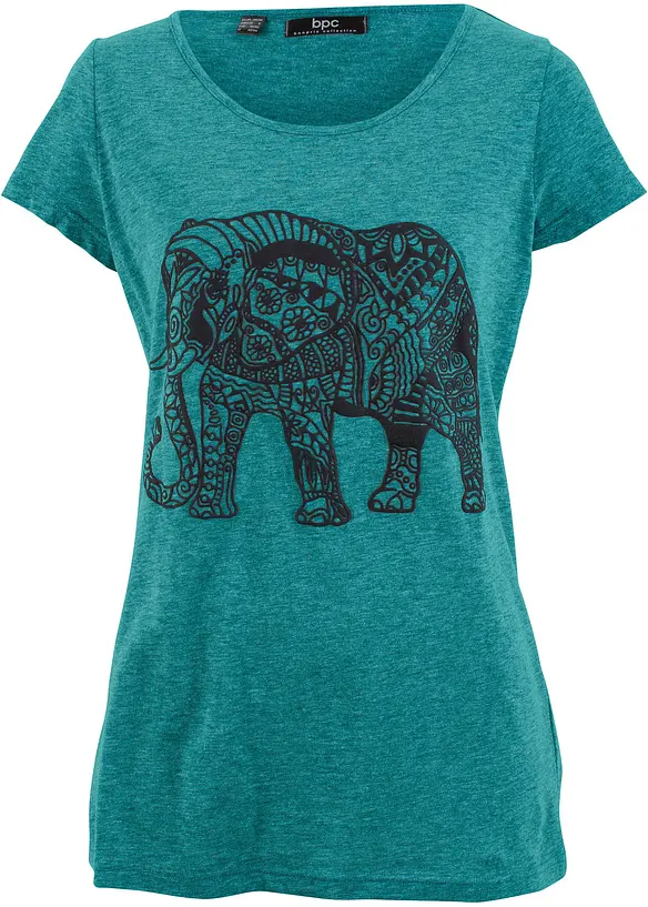 T-shirt in cotone biologico con stampa, bonprix