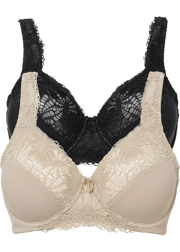 Reggiseno minimizer con spalline imbottite (pacco da 2), bonprix