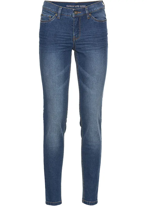 Jeans skinny cropped, vita media, bonprix