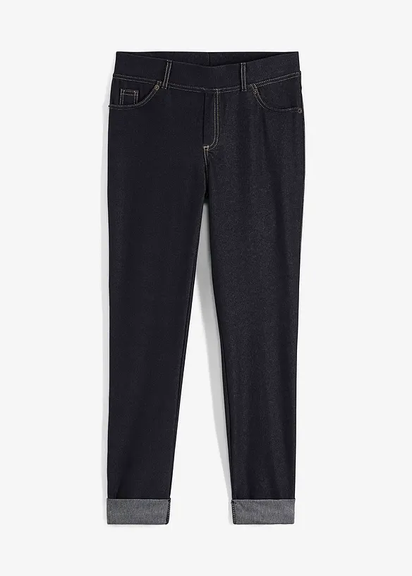 Leggings effetto jeans in misto cotone, bonprix