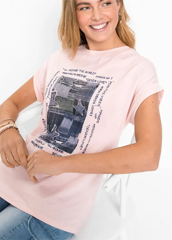 T-shirt in misto viscosa morbido, bonprix