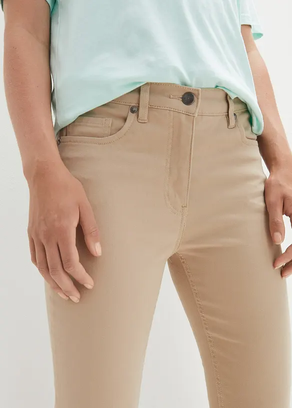 Pantaloni cropped a vita alta, bonprix