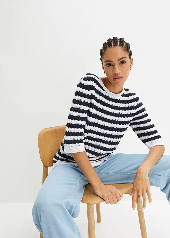 Maglione a mezza manica, bonprix