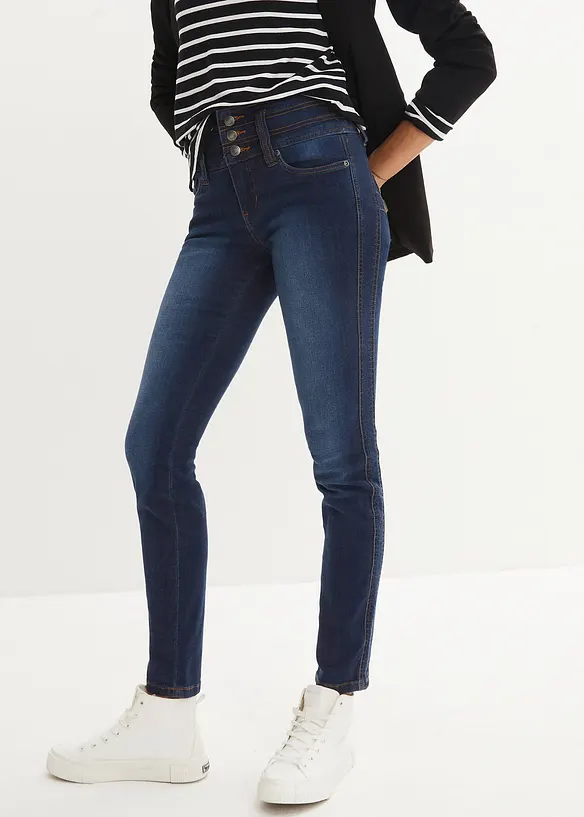 Jeans modellanti slim, vita alta, bonprix