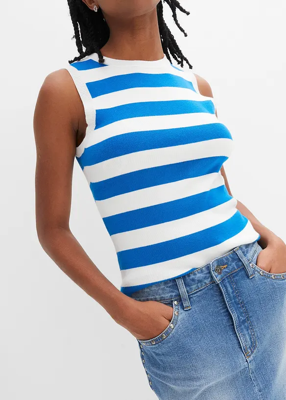 Gonna di jeans con borchiette, bonprix