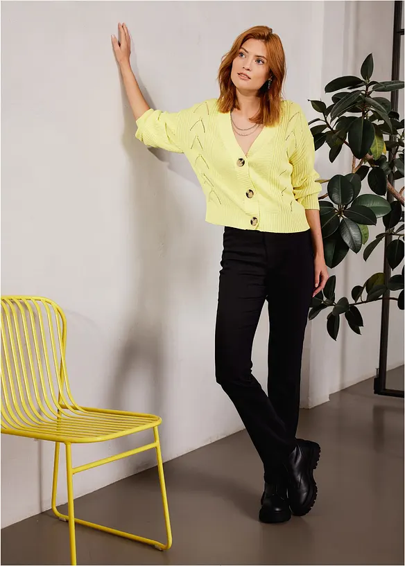 Pantaloni elasticizzati con cintura, bonprix