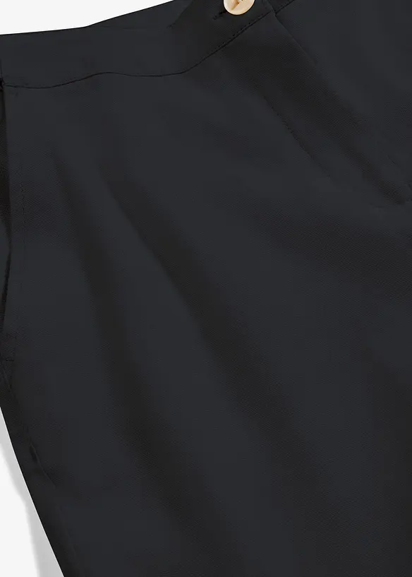 Pantaloni in misto lino e viscosa, vita alta, bonprix