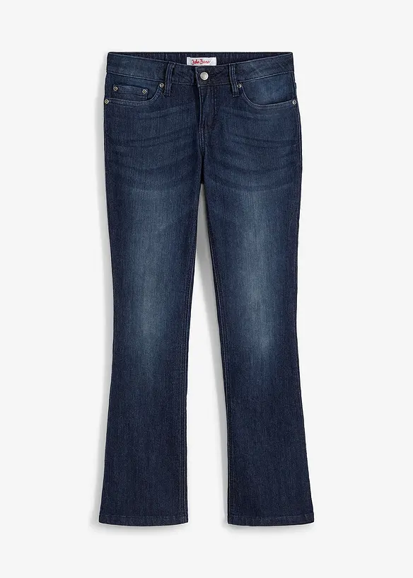Jeans bootcut elasticizzati, vita media, bonprix