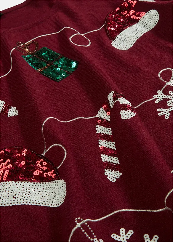 Maglione natalizio in filato fine, bonprix