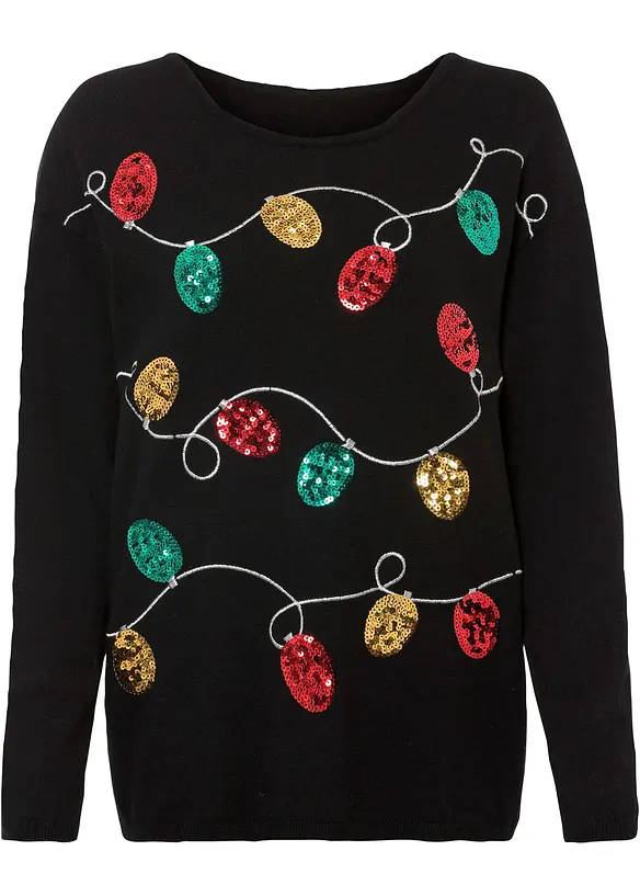 Maglione natalizio in filato fine, bonprix