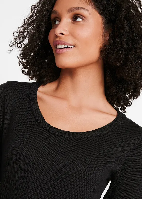 Abito in maglia svasato, bonprix