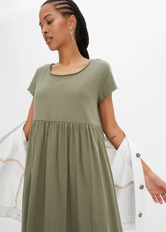 Abito midi in puro cotone biologico, bonprix
