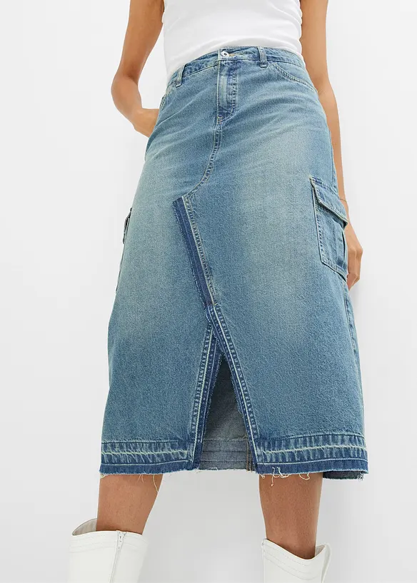 Gonna di jeans con tasche cargo, RAINBOW