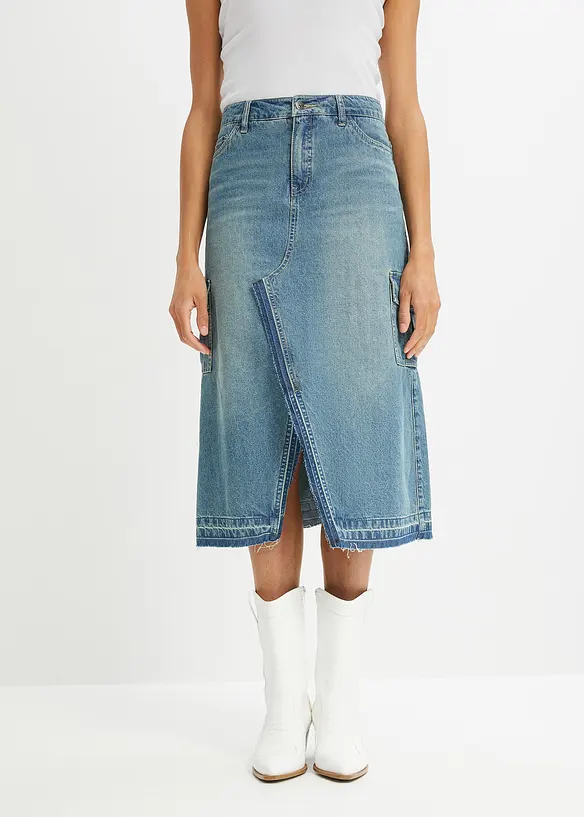 Gonna di jeans con tasche cargo, RAINBOW