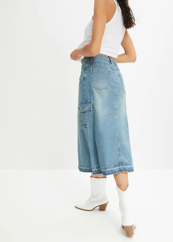 Gonna di jeans con tasche cargo, RAINBOW